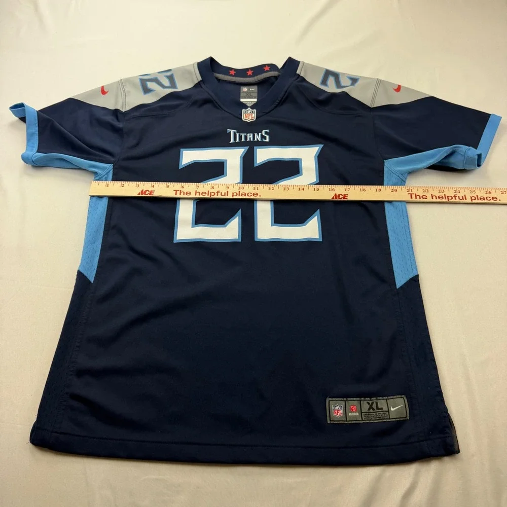 Nike Tennessee Titans Jersey Youth XL Navy Blue Derrick Henry 22 NFL Football